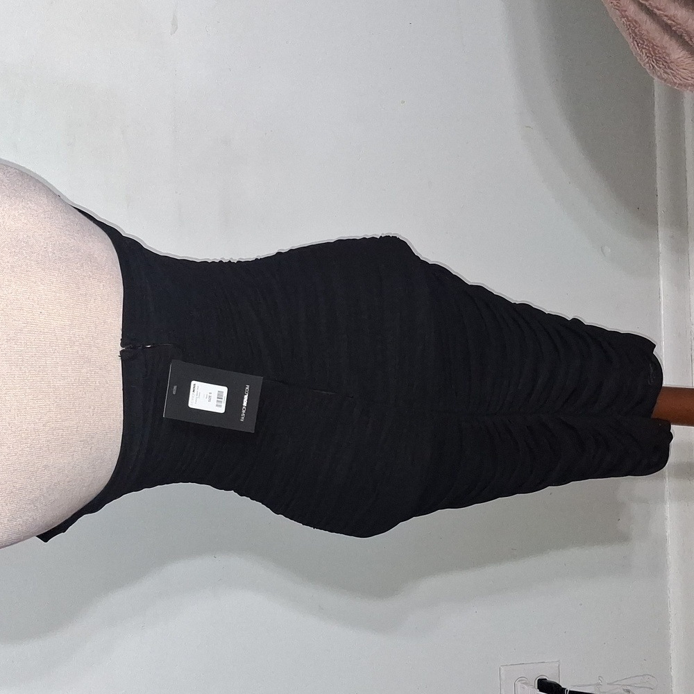 Fashion Nova/ Felicity Mesh Black Midi Dress- W Sz Small - Picture 6 of 9